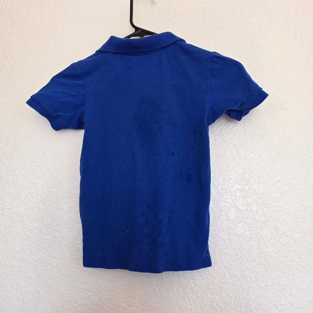 The Childrens Place Boys Royal Blue Short Sleeve Pique Polo Shirt Size S 5/6‎